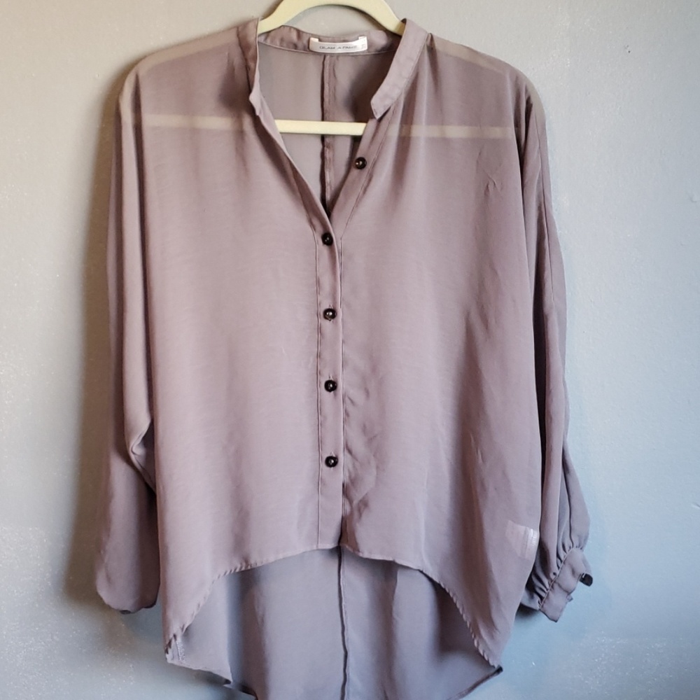 Sheer grat blouse